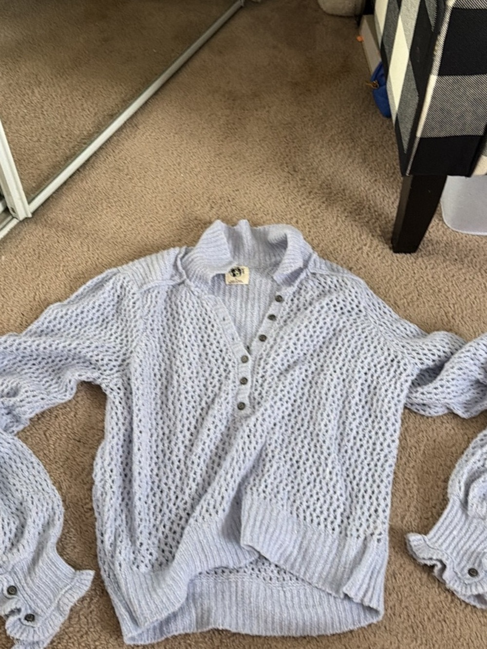 Free People Light Blue Sweater